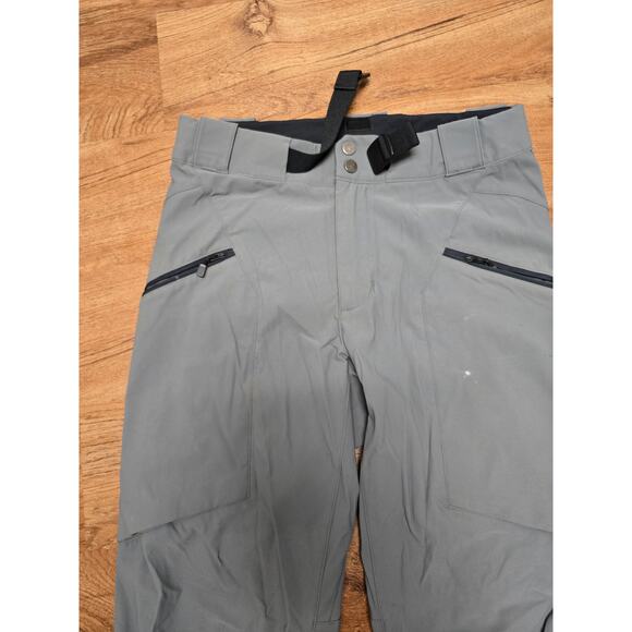 Outdoor Ski Pants Gray Waterproof Zippered Pockets Adjustable Mens 34x32 - Picture 4 of 16